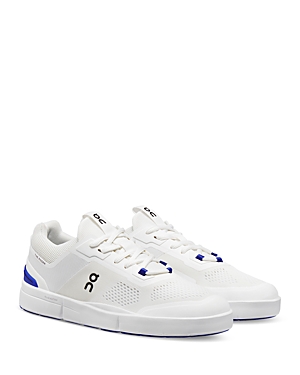On The Roger Spin Court Sneaker In Undyed White/indigo