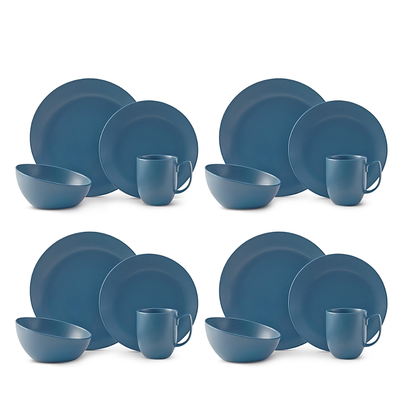Nambe Orbit 16 Piece Place Setting In Blue