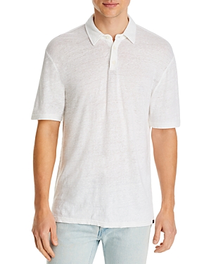 Shop Faherty Laguna Short Sleeve Polo Shirt In Clean Linen Heather