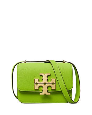 Tory Burch Small Eleanor Pebble Leather Convertible Shoulder Bag In Wheat Grass/nickel