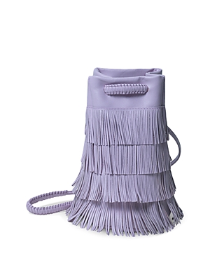 Leather Fringe Pouch Crossbody