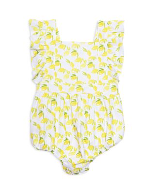Worthy Threads Girls Bubble Romper in Lemons - Baby