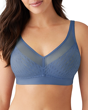 Wacoal Elevated Allure Wire Free Bra In Provinical Blue