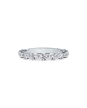 De Beers Forevermark Platinum Bridal Shared Prong Diamond Band Ring