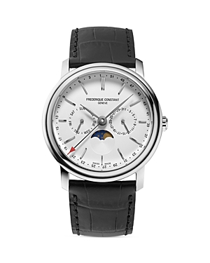 Shop Frederique Constant Classics Business Timer Watch, 40mm In White/black