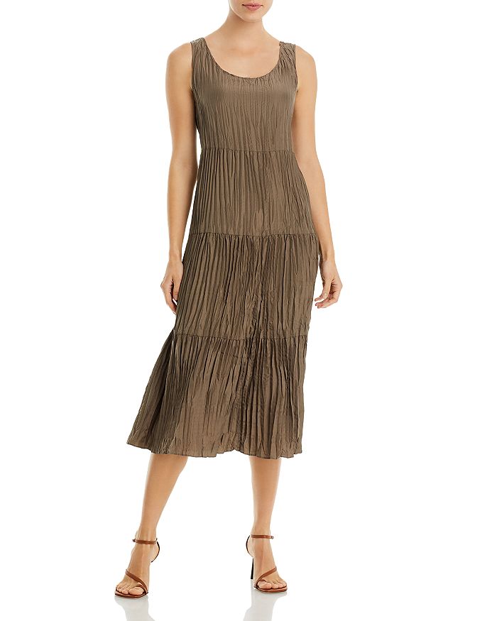 Eileen Fisher Silk Tiered Dress Bloomingdale's