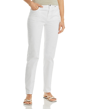 eileen fisher organic cotton high rise skinny jeans in white
