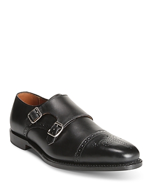 Allen Edmonds Men's St. John's Double Buckle Monk Strap Cap Toe Dress Shoes In Black