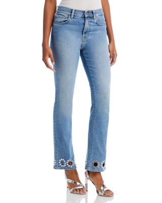 7 fashion for all mankind high waist slim kick jeans