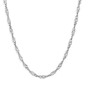 Bloomingdale's 14k White Gold Solid Singapore Chain Necklace, 18