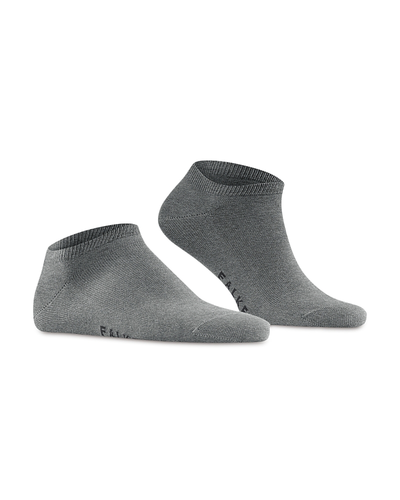 Falke Family Cotton Blend Sneaker Socks In Light Gray Melange