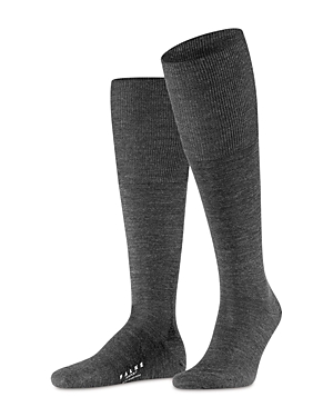 Falke Airport Merino Wool Blend Knee High Socks In Dark Gray