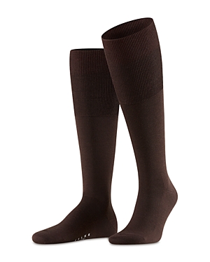 Shop Falke Airport Merino Wool Blend Knee High Socks In Brown
