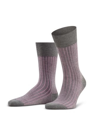 Shadow Mercerized Cotton & Nylon Dress Socks