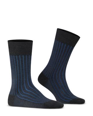 Shadow Mercerized Cotton & Nylon Dress Socks