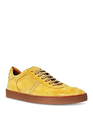 Shop Bruno Magli Men's Bono Lace Up Sneakers In Mimosa Suede