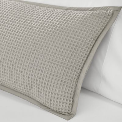 Waffle Organic Cotton Decorative Pillow with Insert, 14&amp;quot; x 34&amp;quot;