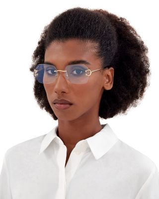 C Decor Squared Photochromatic Blue Light Glasses, 57mm