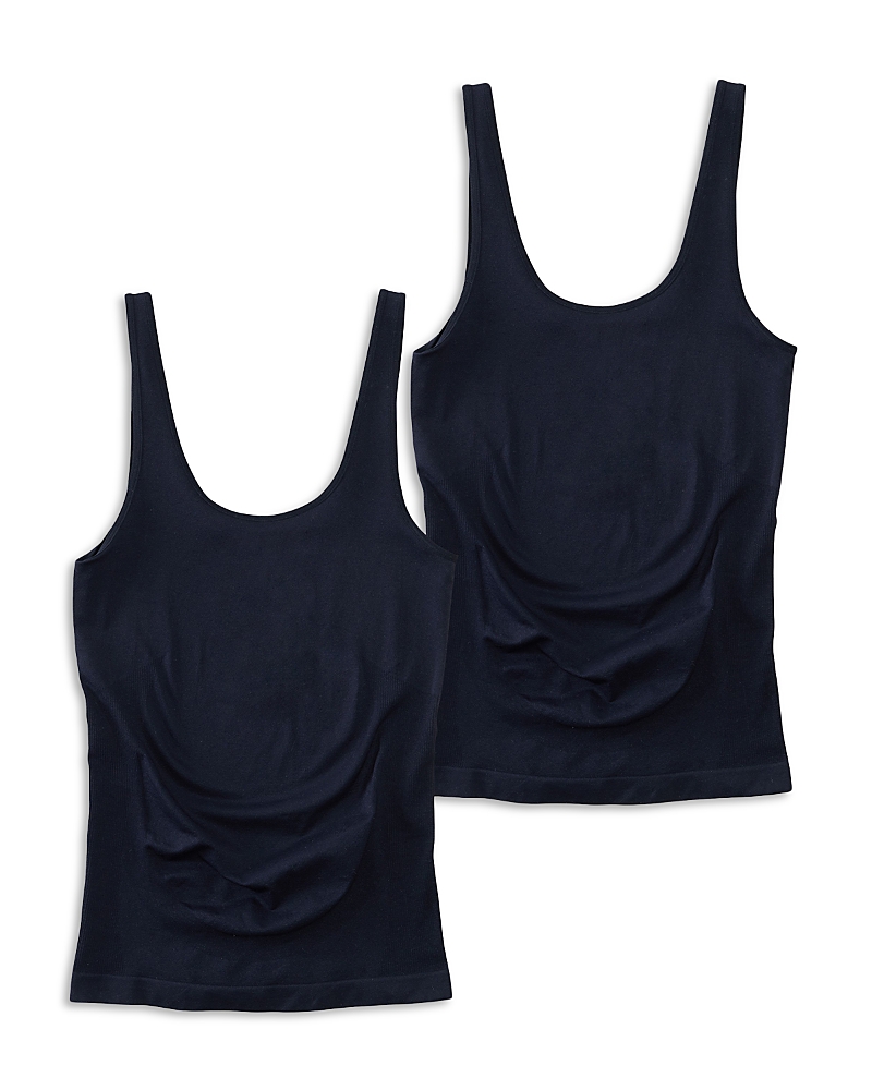 Ingrid & Isabel Seamless Maternity Cami, Pack Of 2 In Black