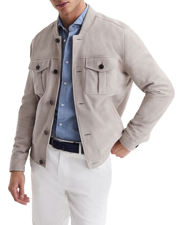 Mens slim fit suede jacket store