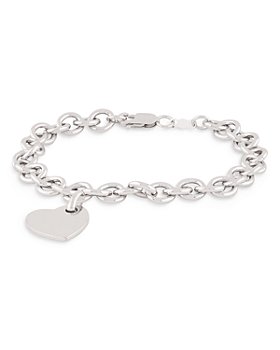 Bloomingdale's - Sterling Silver Heart Tag Bracelet - 100% Exclusive