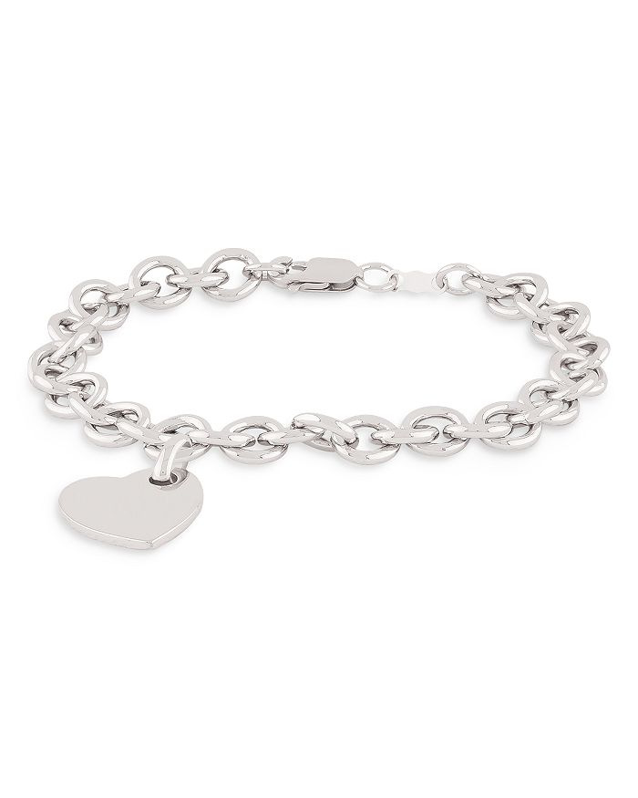 Silver Heart Bangle Online Buying