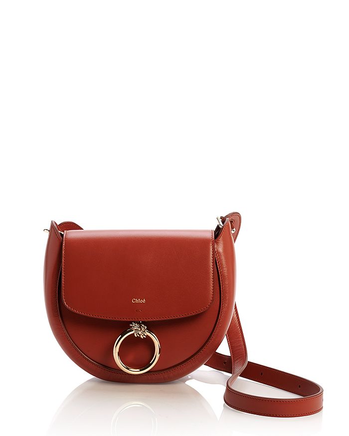 Chloe Mini C Leather Brown Crossbody Bag (Pre-Owned)
