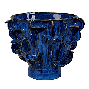 Jamie Young Helios Ceramic Vase In Blue