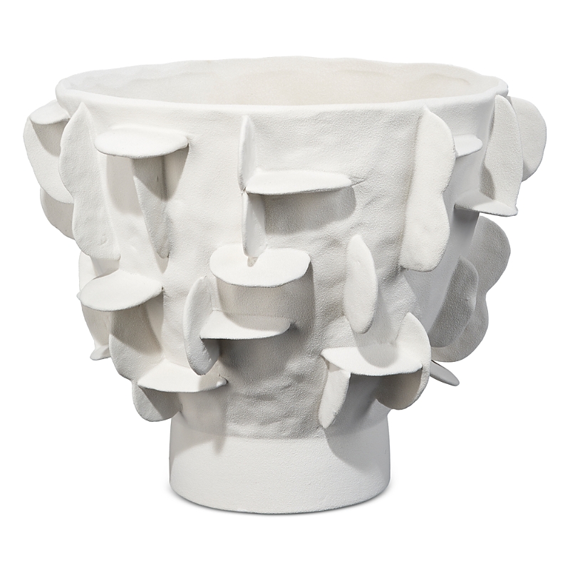 Jamie Young Helios Ceramic Decorative Vase In White