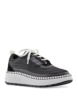 Cougar Sayah Pillowy Nylon Platform Sneakers In Black/white