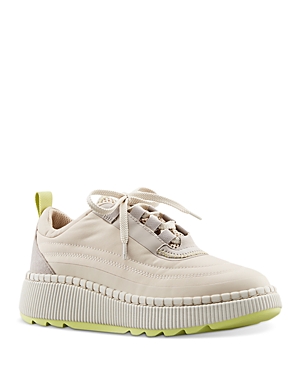 Cougar Sayah Pillowy Nylon Platform Sneakers In Oyster/taupe