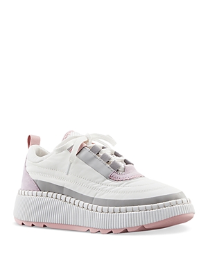 Cougar Sayah Pillowy Nylon Platform Sneakers In White/lavender
