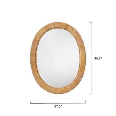Aloha Rattan Oval Mirror
