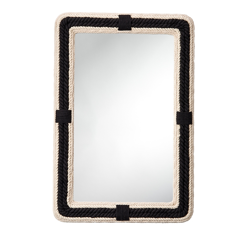 Bloomingdale's Contrast Jute Rectangle Mirror In Black
