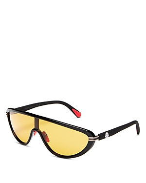 Moncler Men's Vitesse Retro Sunglasses In Black/brown Solid