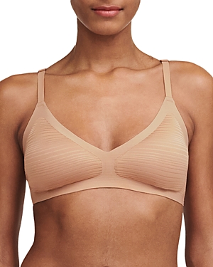 Chantelle Soft Stripe Padded Bralette In Sirrocco