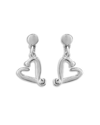  Hammered Heart Hoops