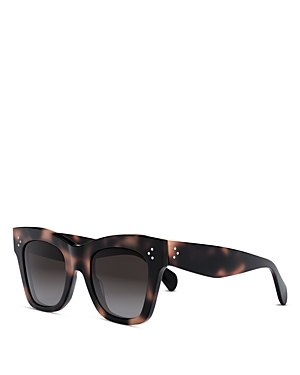Celine 50mm Gradient Small Cat Eye Sunglasses In Havana/gray Gradient