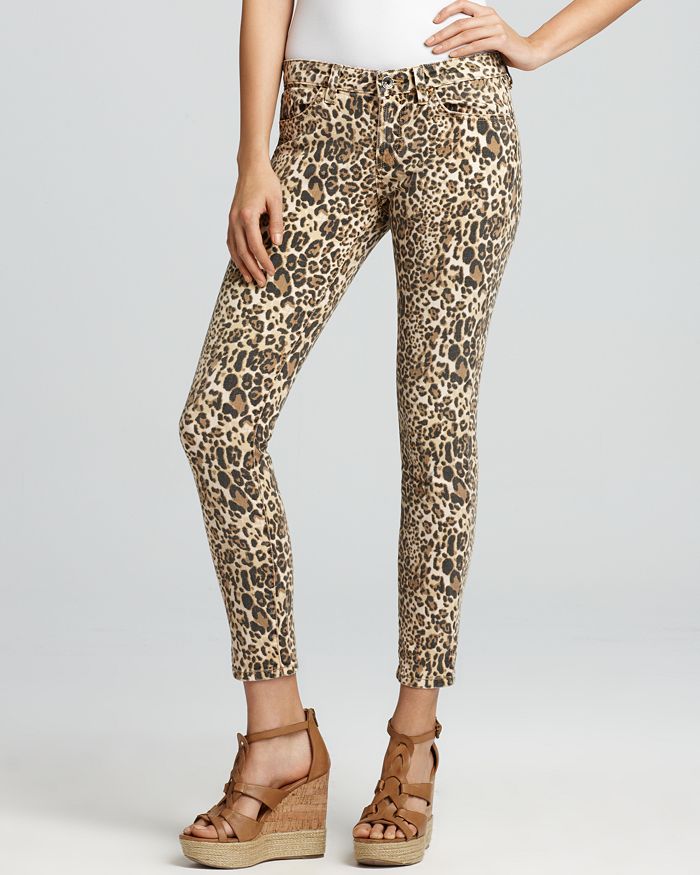 GUESS Jeans - Leopard Print Skinny Jeans | Bloomingdale's
