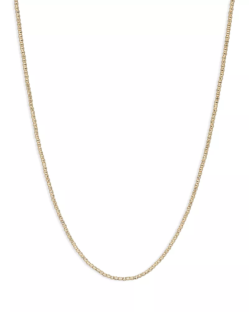 Adina Reyter 14K Yellow Gold Small Textured Bead Link Statement Necklace, 15