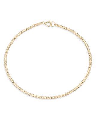 Adina Reyter - 14K Yellow Gold Small Textured Bead Link Bracelet