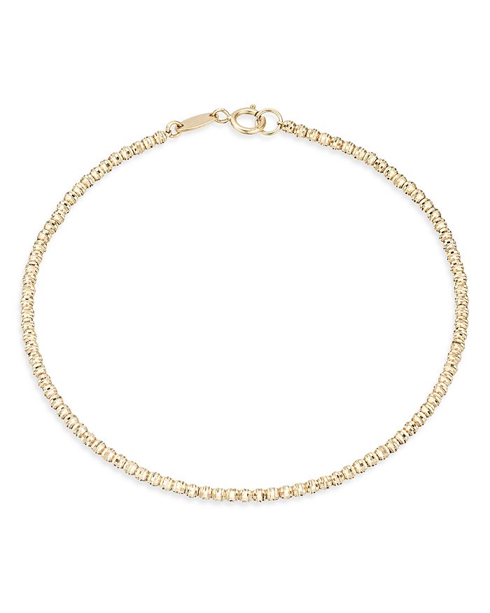 Adina Reyter 14K Yellow Gold Small Textured Bead Link Bracelet ...