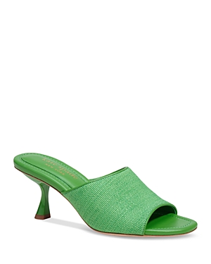 Kate Spade Malibu Summer Raffia Slide Sandals In Ks Green