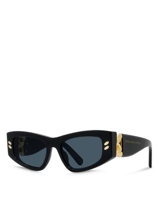Photos - Sunglasses Stella McCartney Cat Eye , 52mm Black/Blue Solid SC40058IW5201A 