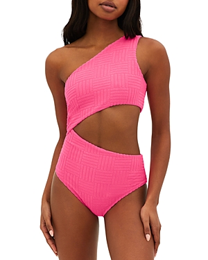 BEACH RIOT CELINE ONE SHOULDER CUTOUT ONE PIECE SWIMSUIT