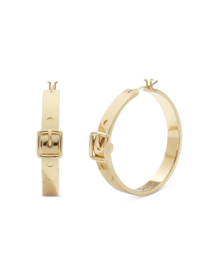 Coach gold sales hoop earrings