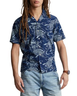 Ralph Lauren POLO RALPH LAUREN CLASSIC FIT long-sleeved button-down chambray shirt, men's size L cotton blue type Vintage Second Hand