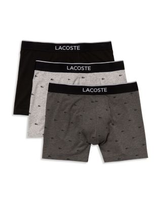 Lacoste - Cotton Stretch Logo Waistband Long Boxer Briefs, Pack of 3