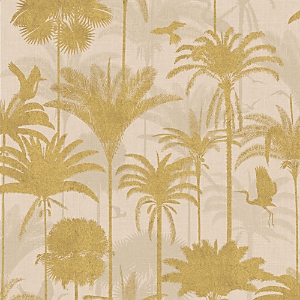 Shop Tempaper Royal Palm Peel And Stick Wallpaper In Gold