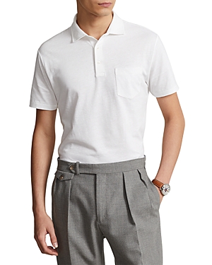 Polo Ralph Lauren Custom Slim Fit Stretch Mesh Polo Shirt In White